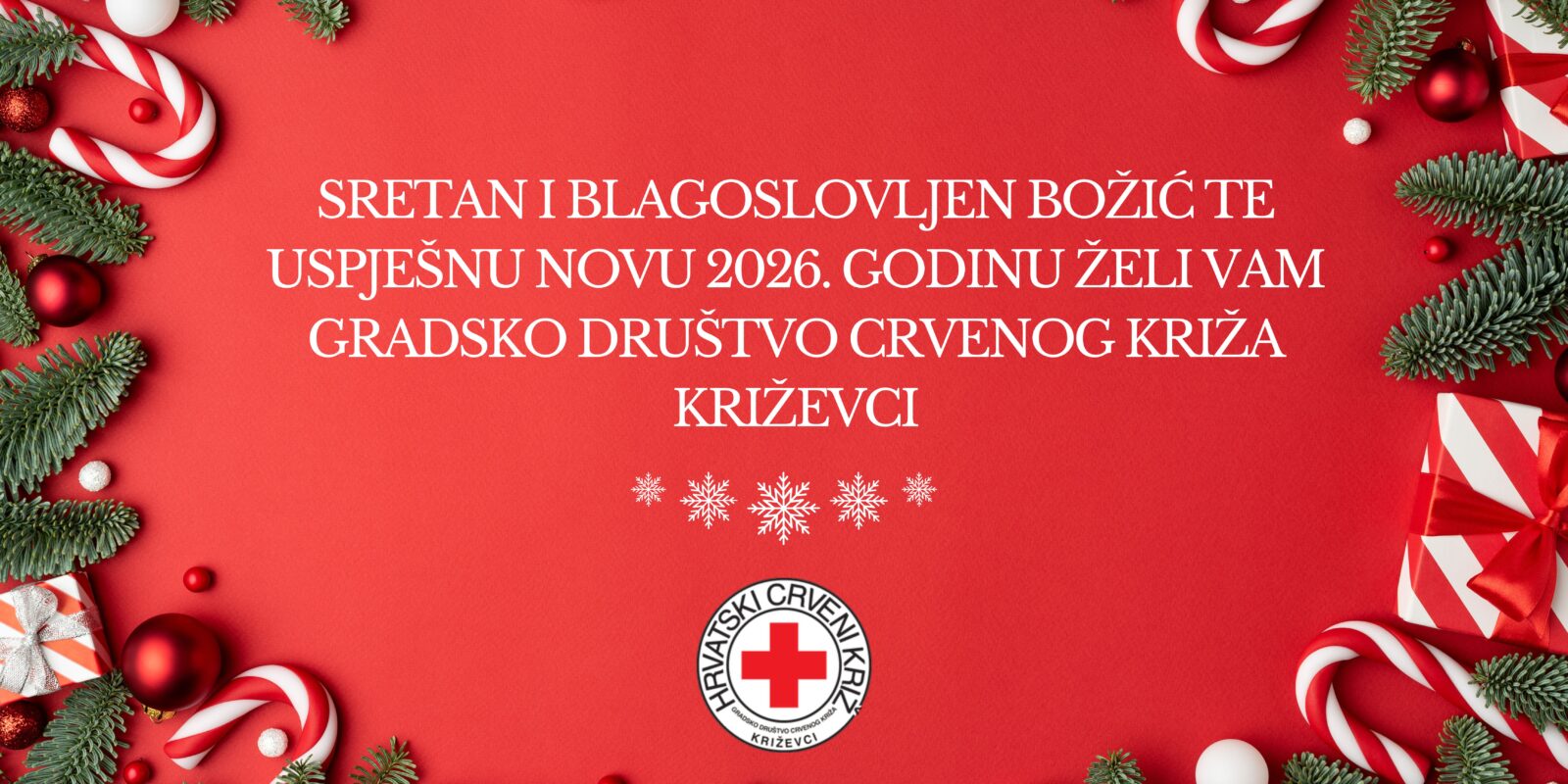 Čestitka - Crveni križ - Križevci 