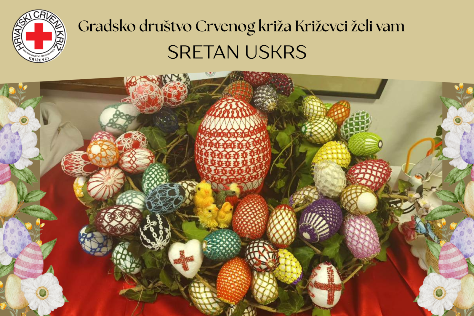 Uskršnja čestitka - Crveni križ - Križevci 